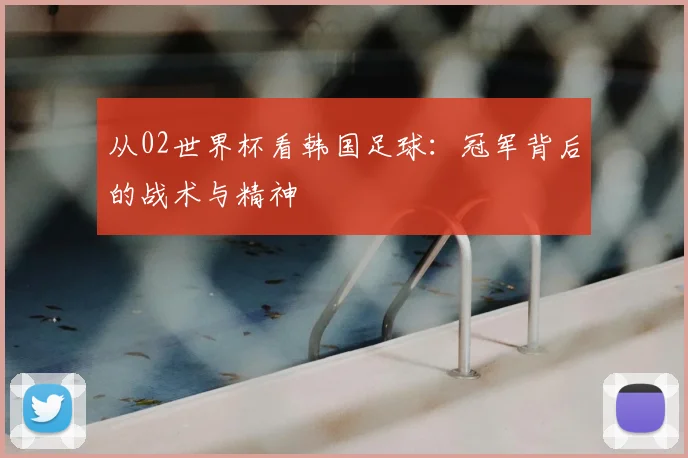 从02世界杯看韩国足球：冠军背后的战术与精神